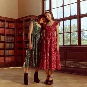 Hill House Ellie Nap Dress in Burgundy Botanical - Small